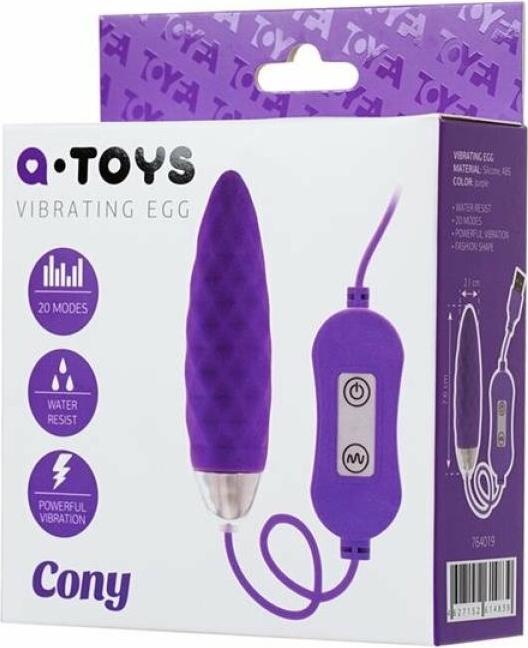 Actual product image Toyfa A-TOYS, Vibro-Ei 'Cony', mit Bedienfeld, Silikon, violett