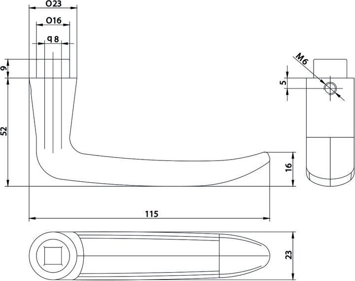 Actual product image Mega Door handle WAGON 32.101 (Door handle)