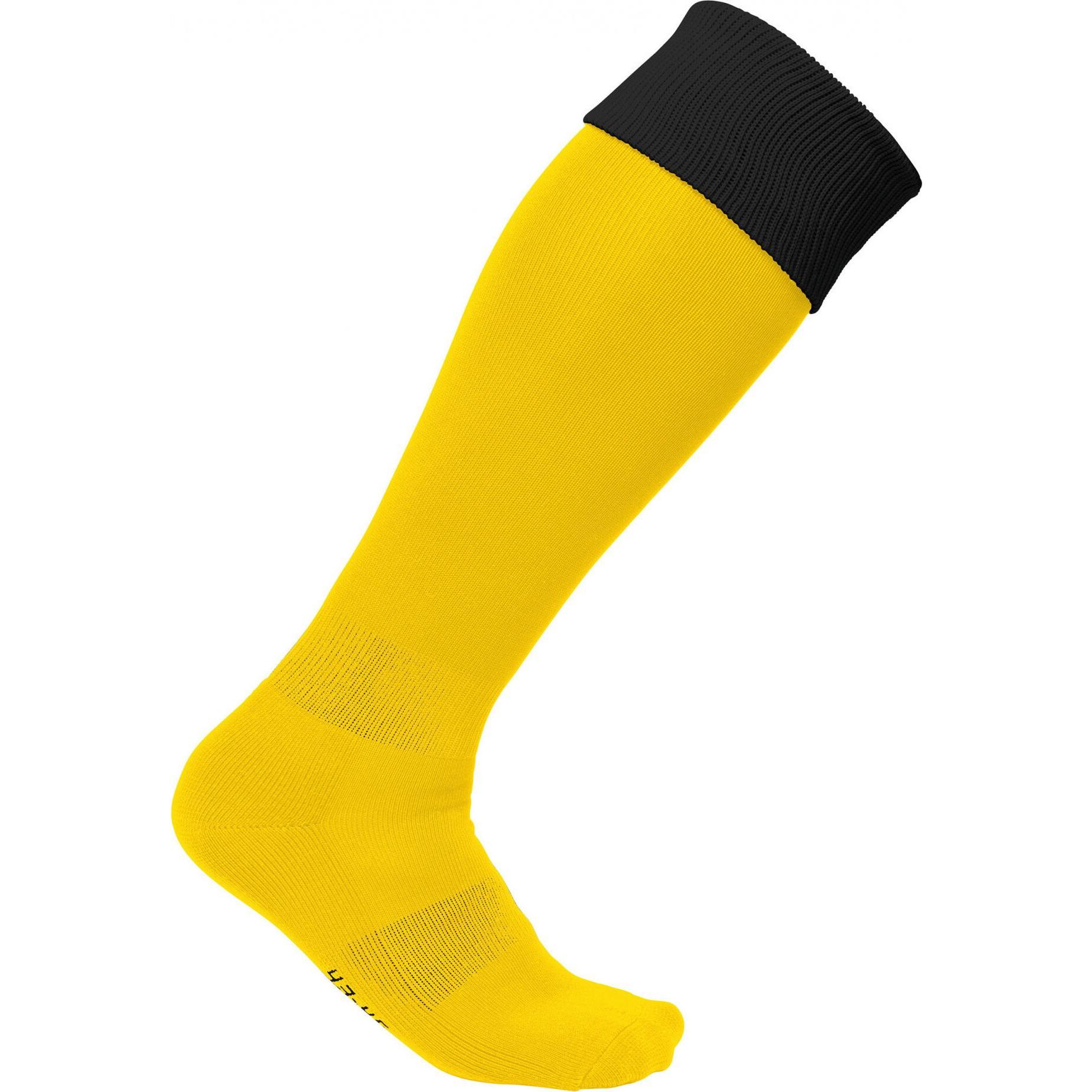 Proact, Sportsocken, Hohe zweifarbige Sportsocken (35 - 38), Gelb