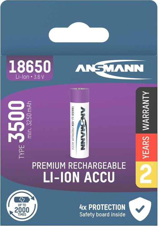Produktbild Ansmann 18650 (1 Stk., 18650, 3350 mAh)