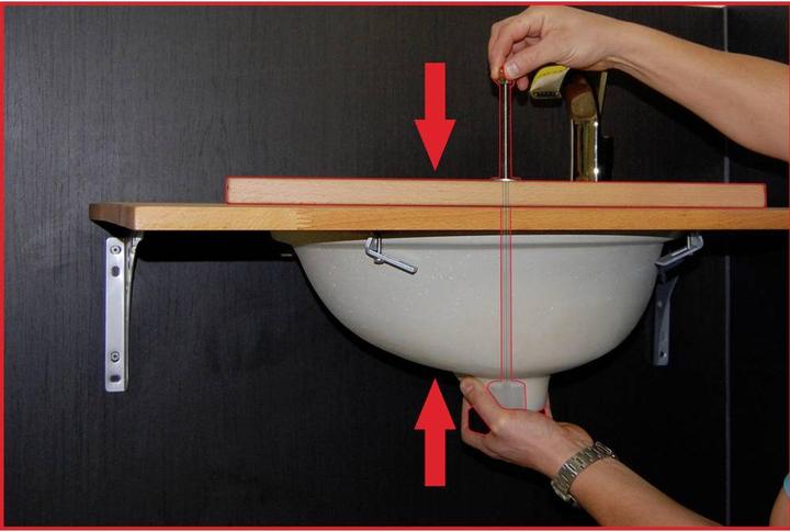 Actual product image KS Tools One-man washbasin assembly kit
