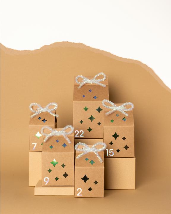 Produktbild Folia Adventskalendersticker NUMBERS IRIDESCENT