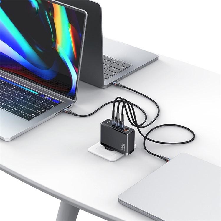Thumbnail - Usams T50 Power Adapter (100 W), USB Ladegerät, Schwarz