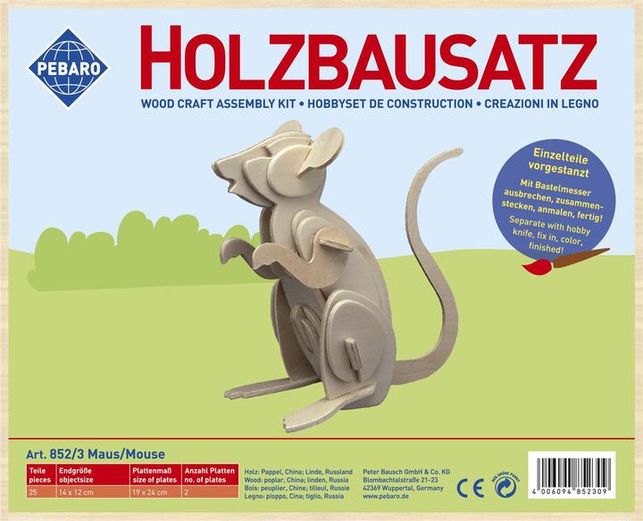 Actual product image Pebaro Wooden kit mouse