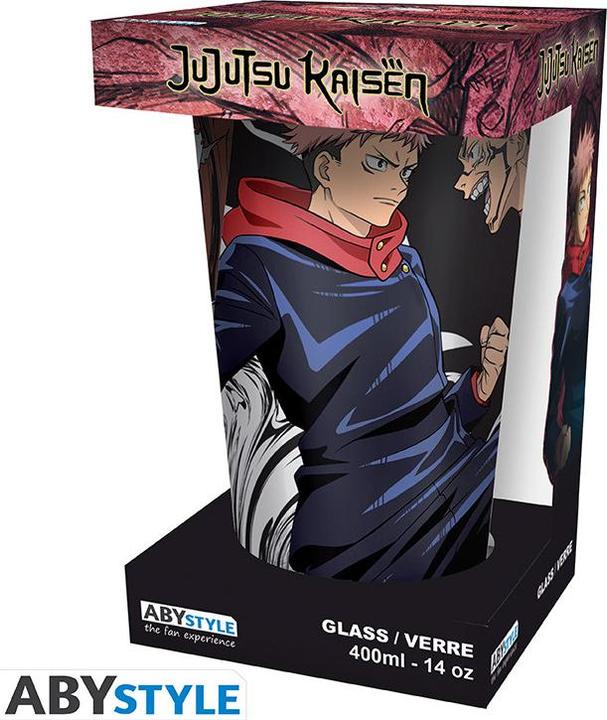 Image du produit ABYstyle Jujutsu Kaisen Large Glass 400ml: Itadori vs Sukuna