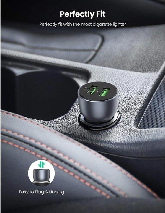 Produktbild Ugreen Dual USB Autoladegerät QuickCharge 3.0 36 Watt