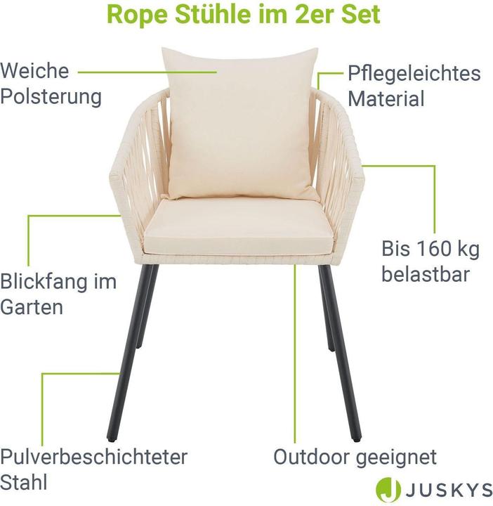 Actual product image Juskys Set of 2 Rope