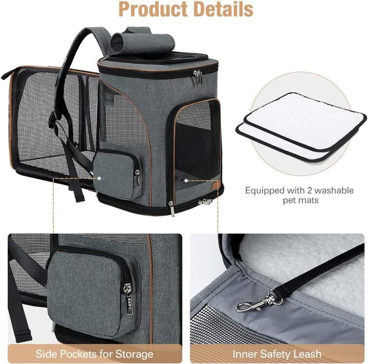 Image du produit Lekesky Transportrucksack (Chat, Petit animal, Chien, Pliable, Respirant, Lavable)