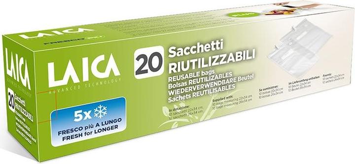 Laica 20 BORSE RIUTILIZZABILI 10-22X34 E 10-26X34 VT3521 (20 x)