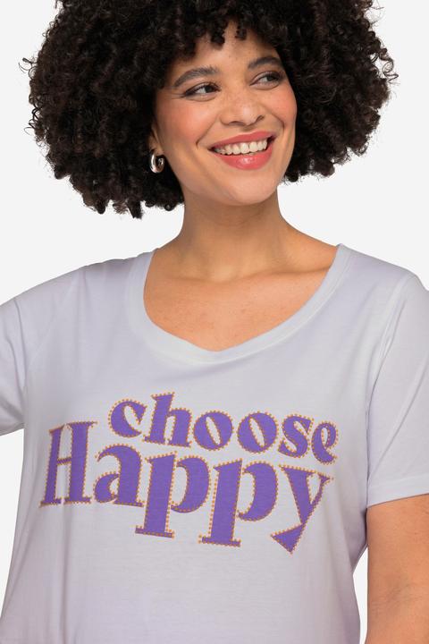 Image du produit Angel of Style T-shirt coupe Classic Fit à col rond et manches courtes, inscription (52)