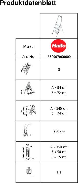 Produktbild Hailo LivingStep Plus (Stehleiter, 72 cm)