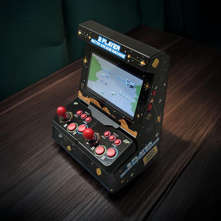Produktbild Mad Monkey Retro Mini Arcade Machine mit Dual-Controller - inkl. 300x 8-Bit Spielen