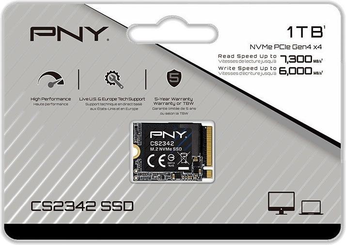 Actual product image PNY SSD 1TB M.2 2230 CS2342 (1000 GB, M.2 2230)