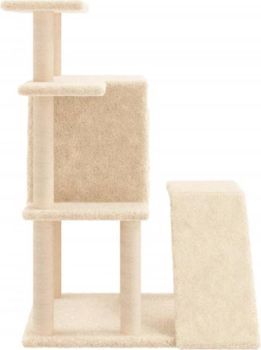 Image du produit vidaXL Kratzbaum mit Sisal-Kratzsäulen Creme 97 cm,Farbe (97 cm, Crème)