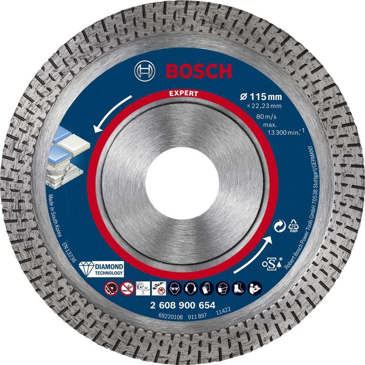 Produktbild Bosch Professional Zubehör EXPERT HardCeramic Diamanttrennscheiben, 115 x 22,23 x 1,4 x 10 mm
