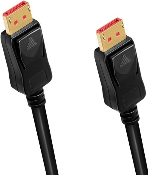 Image du produit LogiLink Câble DisplayPort, DP/M à DP/M, 8K/60 Hz, AMP, noir, 10 m (10 m, DisplayPort, 1.4)