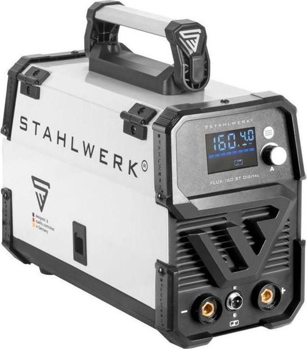 Produktbild Stahlwerk Schweissgerät FLUX 160 ST Digital mit 160 A, synergischem Drahtvorschub