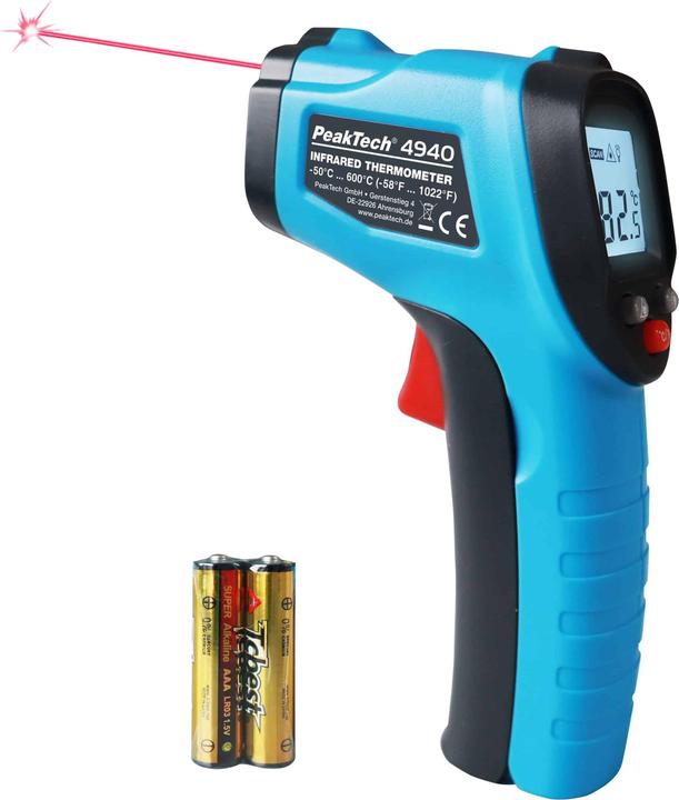 Image du produit Peaktech 4940 - Thermomètre infrarouge -50 à +600°C