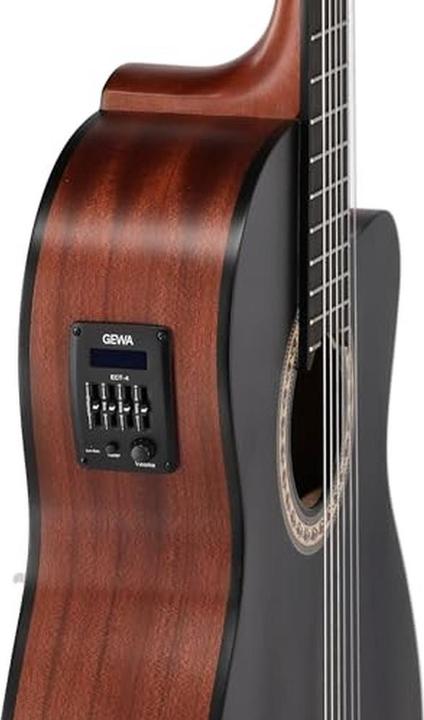 Image du produit Manuel Rodriguez Électro-acoustique cutaway, son chaud et riche, pour débutants et confirmés (Guitare acoustique, Dos : acajou sapelli, Cordes : Hannabach 600HT, Lame supérieure : épicéa massif, Cou : Okoumé)