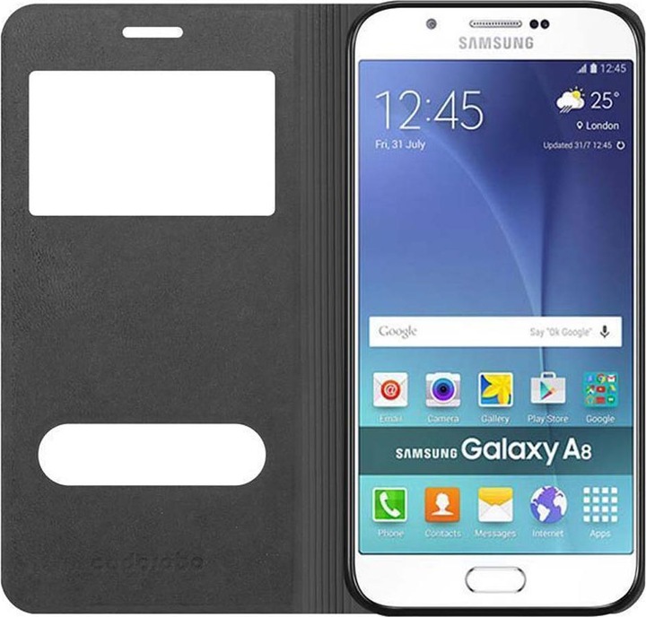 Actual product image Cadorabo Book with View double window cover (Samsung Galaxy A8 (2018))