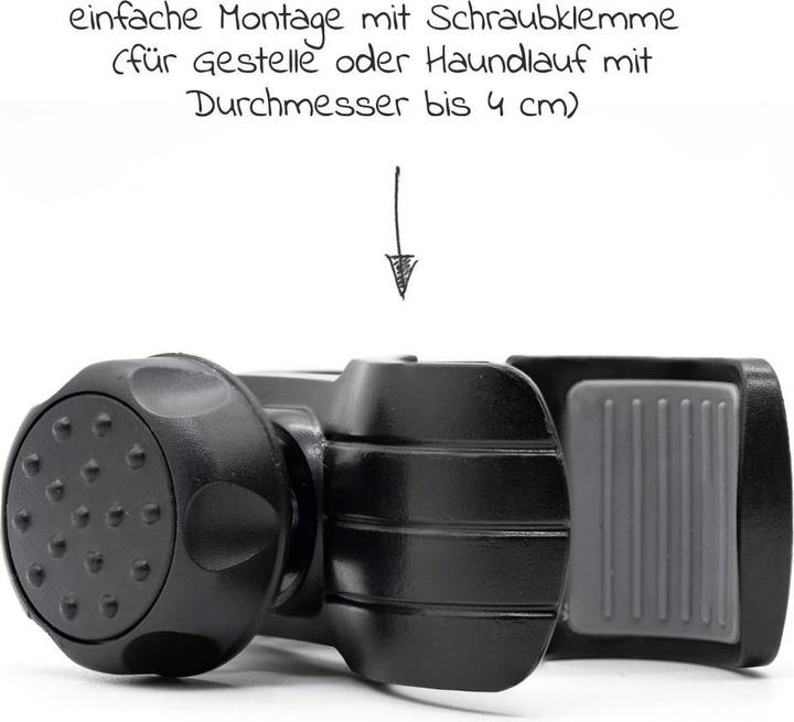 Produktbild Zamboo Getränkehalter Getränkehalter für Buggy und Kinderwagen - Schwarz