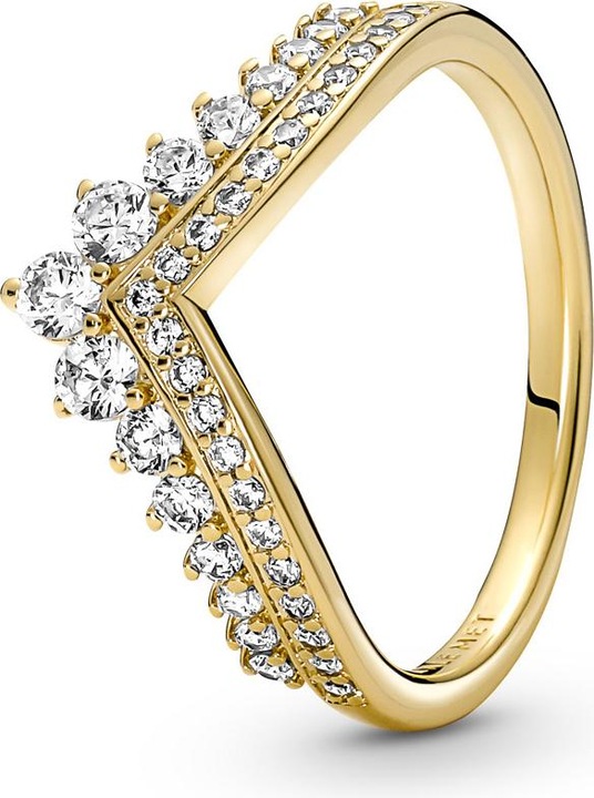 Actual product image Pandora 14k Gold Timeless Wishbone Diadem Ring (48)