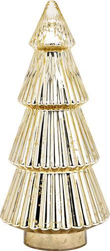 Produktbild G. Wurm Tannenbaum aus Glas champagner (B/H/T) 17x38x17cm