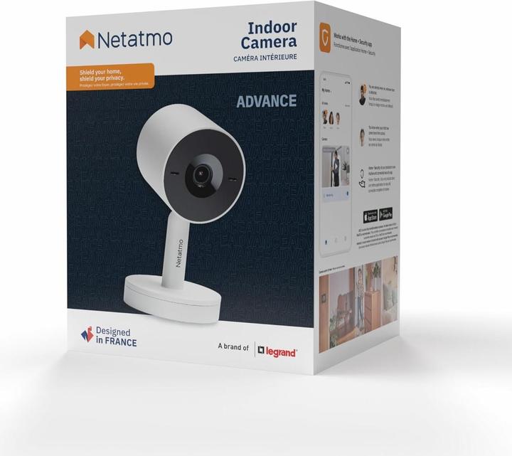 Image du produit Netatmo Slimme Innenkamera mit KI-Gesichtserkennung, 2K HDR, 130° Weitwinkel, Nachtsicht