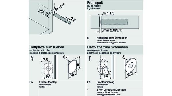 Image du produit Blum TIP ON 956 avec aimant, court