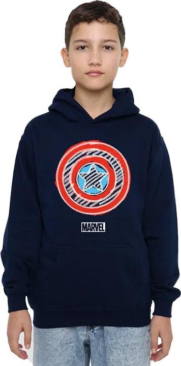 Produktbild Captain America Shield Kapuzenpullover Zum Überziehen (128)