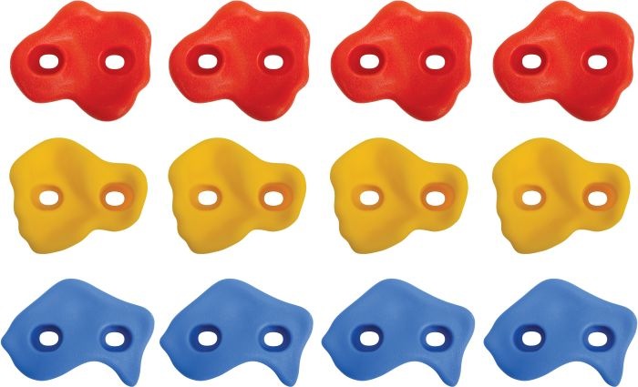 Immagine prodotto MTS Sacche per arrampicata per bambini Schildkröt®, 12 prese per il bouldering in 3 forme diverse. (Multicolore)