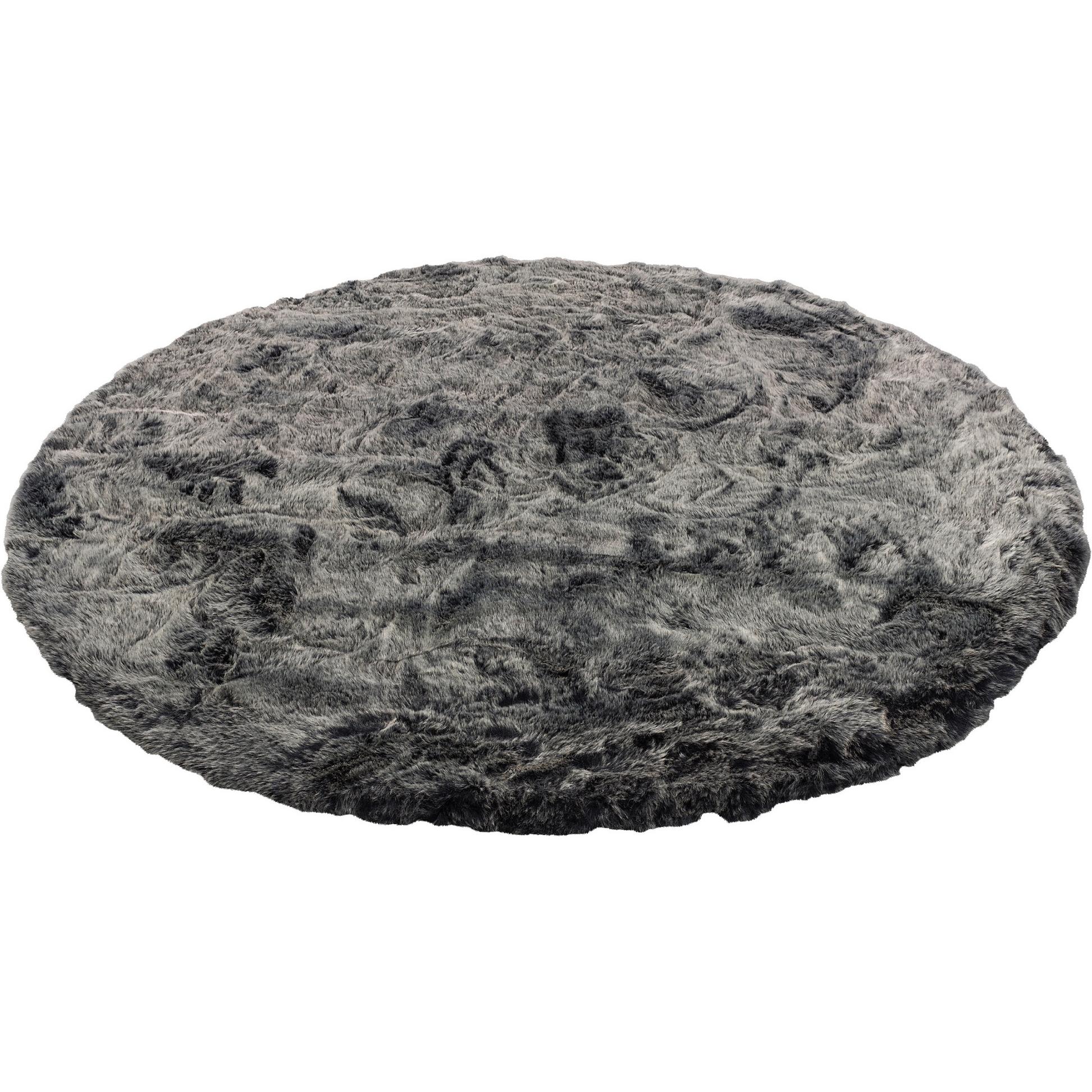 Pergamon, Teppich, Luxus Super Soft Fellteppich Aspen Rund Meliert (Ø 80 cm)