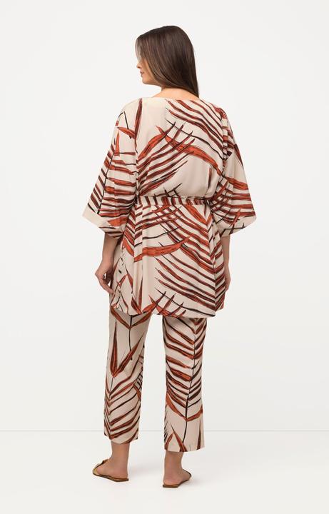 Produktbild Ulla Popken Kimono, Palmen, offene Form, Bindegürtel, 3/4-Arm (54)