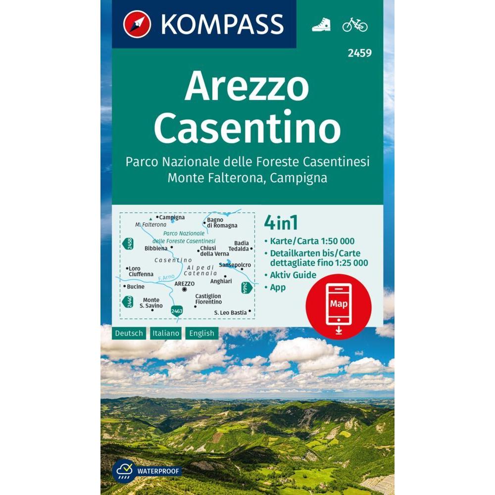 Wanderkarte 2459 Arezzo, Casentino, Parco Nazionale delle Foreste Casentinesi, Monte, Landkarte