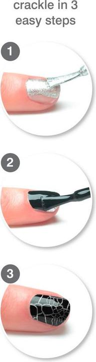 Actual product image Rio Crackle Nails Classic" ( NCRC) (White, Black, Silver)