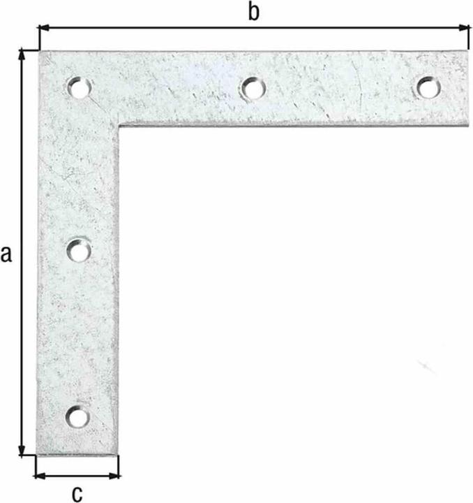 Image du produit Alberts Cornière d'angle carrée 160 x 160 x 30 mm, galvanisée sendzimir, 1 pièce (Angles d'angle, 1 pcs)