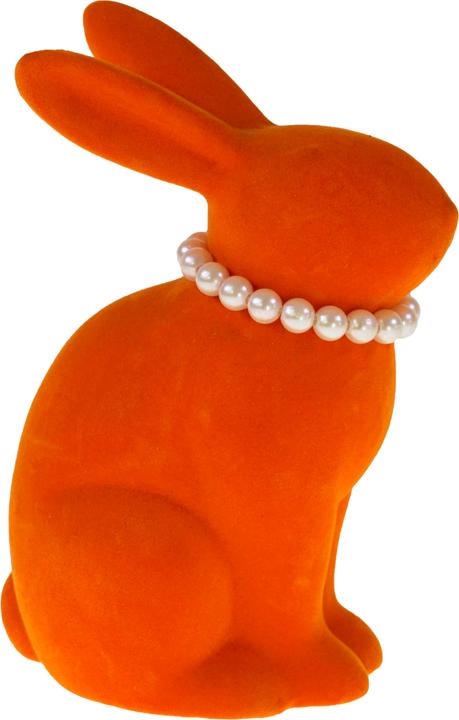 Werner Voss Hase mit Perlenkette orange 11,5x8x16cm (1x)