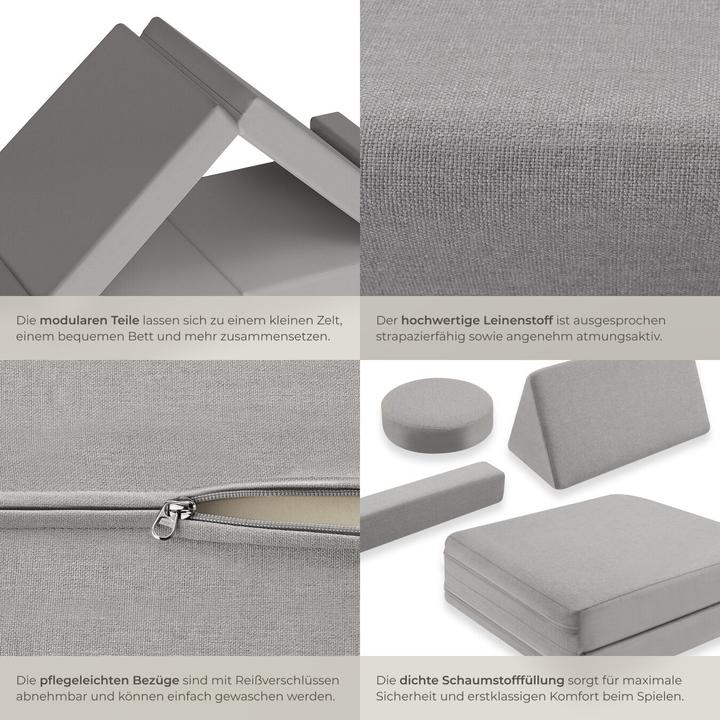 Actual product image tectake Play sofa Lilly, 8-piece, with sleeping function (Children sofa)