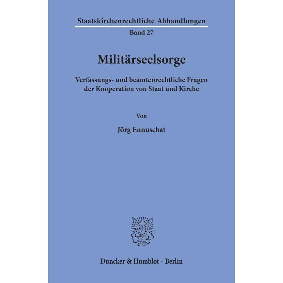 Militärseelsorge, Fachbücher von Jörg Ennuschat