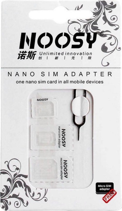 Productafbeelding Noosy Adapter Nano Micro SIM 3 in1 Set + Sleutel