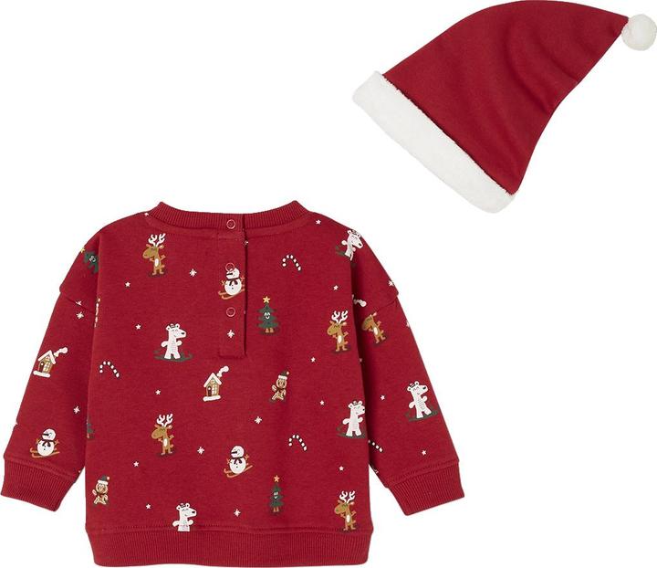 Actual product image Vertbaudet Baby Weihnachts-Geschenkset: Sweatshirt & Mütze (68)