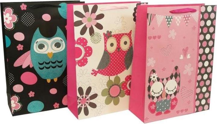 Immagine prodotto Beniamin Mittlere flache Tasche mit Eulen-Glitzer