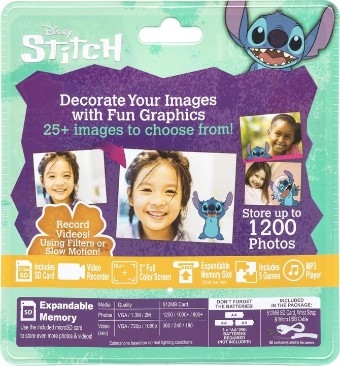 Actual product image eKids Lilo & Stitch Digital Camera