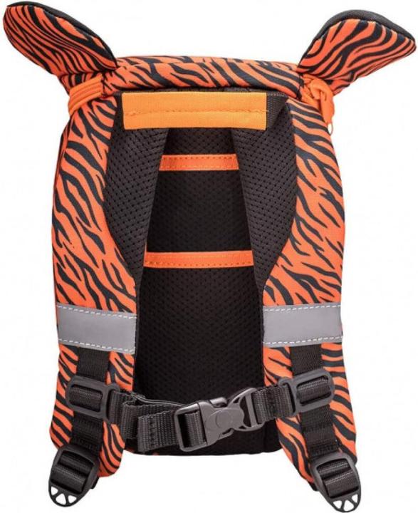 Actual product image Belmil Kindergarten backpack Mini Animals Tiger synthetic fibre orange/black