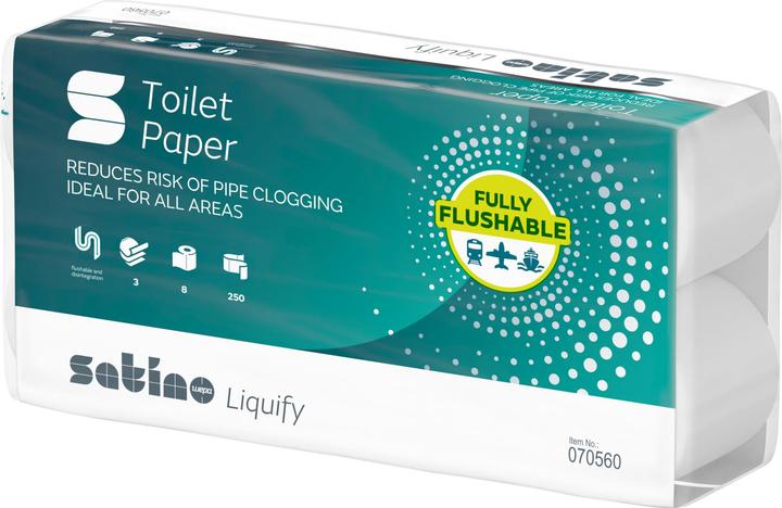 Wepa Toilet paper liquify 3-ply 8 rolls (8 x)