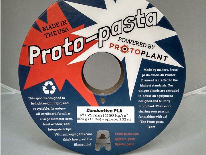 Produktbild Proto-pasta Conductive (PLA, 1.75 mm, 500 g, Schwarz)