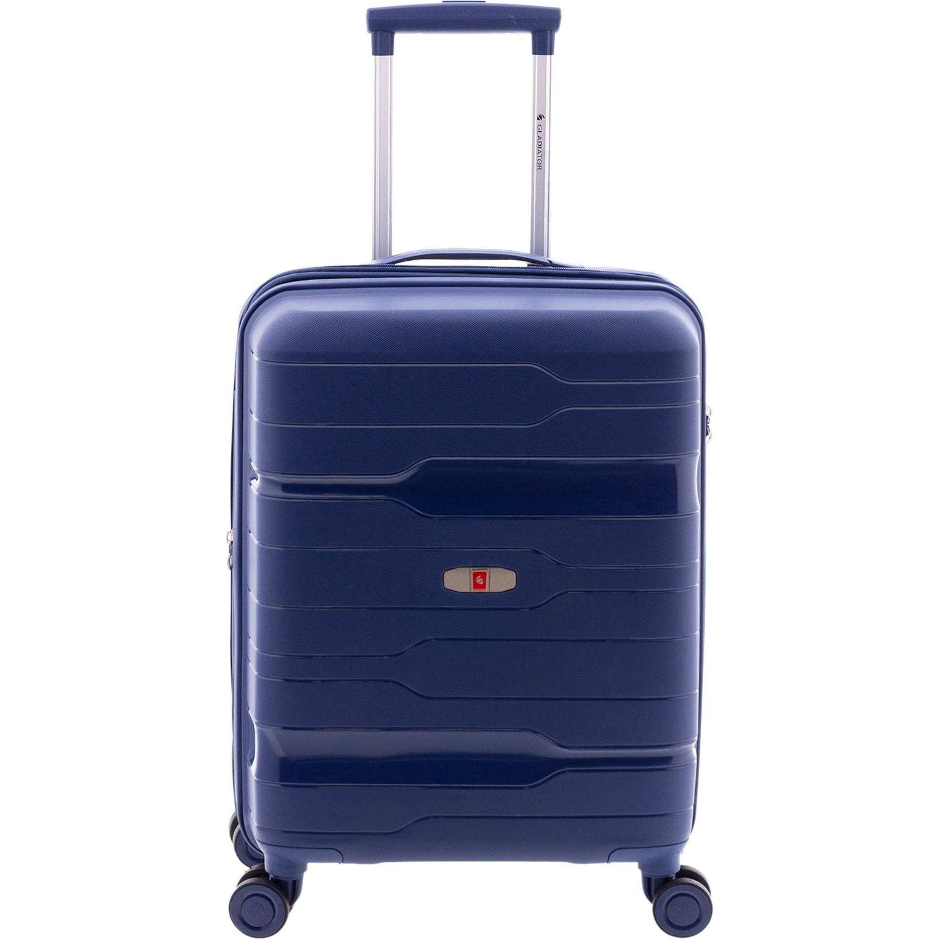 Wüsthof, Koffer, 3800 4 Rollen Kabinentrolley 55 cm mit Dehnfalte, Blau, (36 l, Handgepäck (bis 50l))