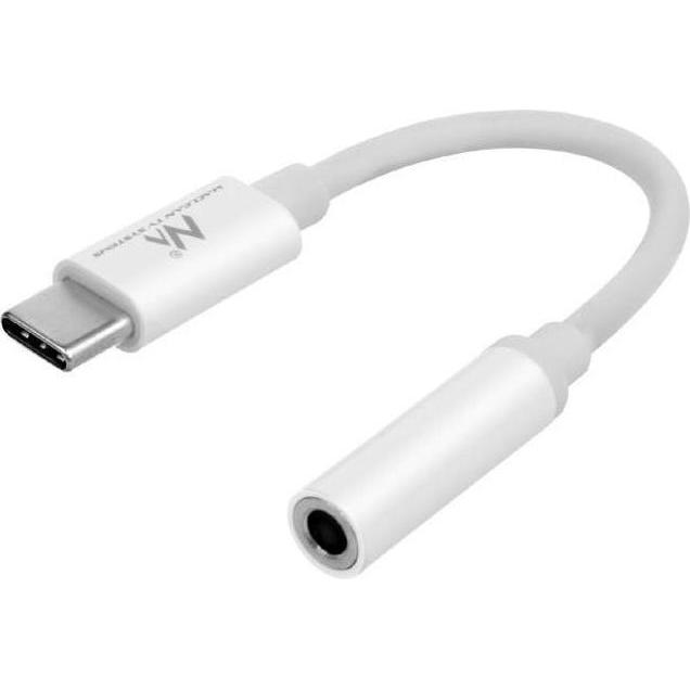 Maclean Adapter USB Typ-C 3,5 mm Mini-Buchse MCTV-847, Audio Adapter, Weiss
