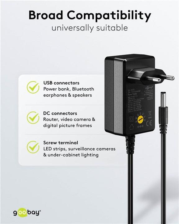 Image du produit Goobay Universal-Netzteil 3 V - 12 V
