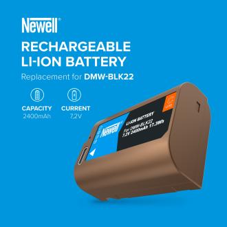 Produktbild Newell battery Panasonic DMW-BLK22 USB-C (Kamera Akku Ladegerät)